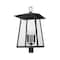 Z-Lite Rainer 6 Light Outdoor Post Mount Fixture, 17.5in. W x 31.5in. H, Black 5015PHXXLR-BK - alternate 5